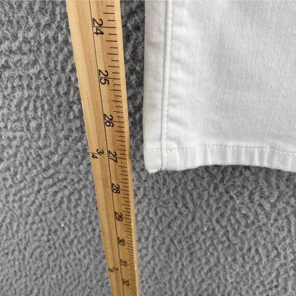 Chicos Jeans Womens 0 US 4 Short White Fabulously Slimming Stretch Skinny Casual - Picture 10 of 12